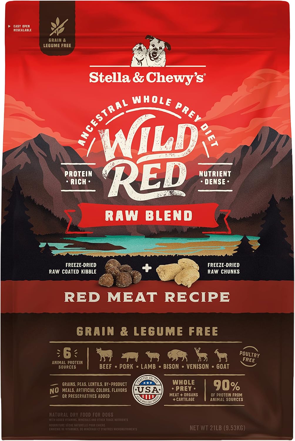 Stella & Chewy's Wild Red Raw Blend Kibble for Picky Eaters