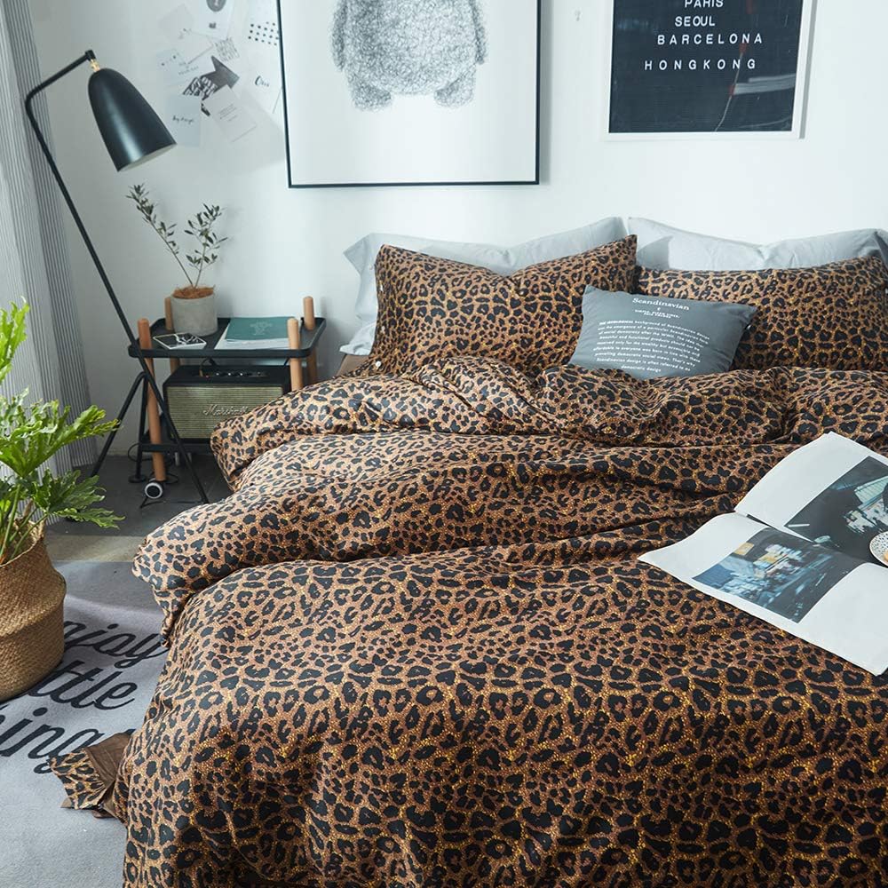 Leopard Print Duvet Cover King Size Set for Ultimate Comfort
