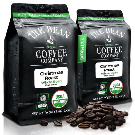 Organic Christmas Dark Roast Whole Bean Coffee for the Holidays