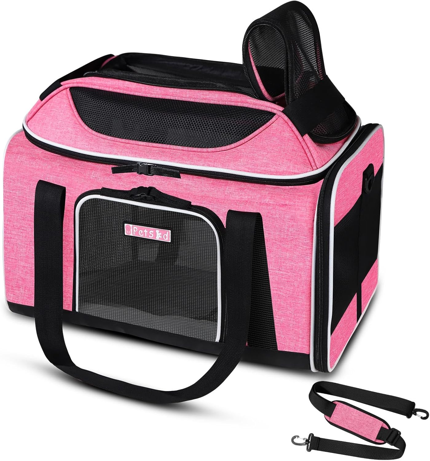 Petskd Top-Expandable Pet Carrier for Small Dogs and Cats