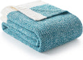 Snuggle Sac Teal Blue Oversized Throw Blanket - Super Soft Cozy Throw