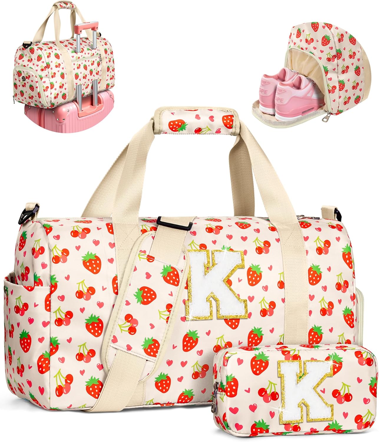 Personalized Gym Bag for Girls with Shoe Compartment - Ideal Gift