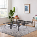Linenspa Folding Metal Platform Bed Frame - 14in High with Storage