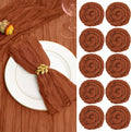 60 Pack Gauze Cheesecloth Napkins 20 x 20 in Terracotta - Bulk Rustic