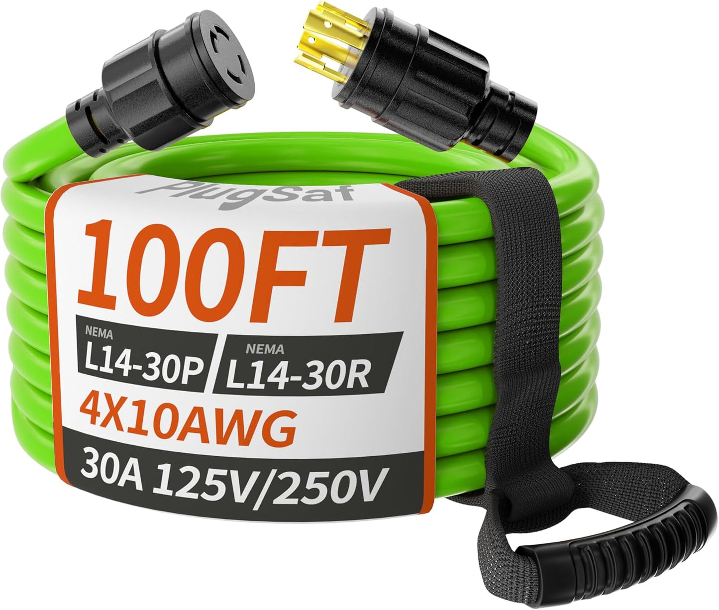 100FT 30 Amp Generator Extension Cord for Heavy Duty Use