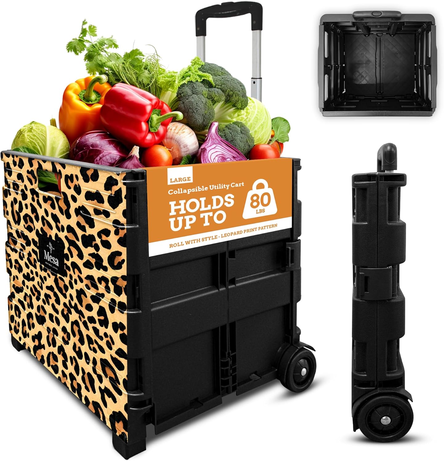 Inspired Living Ultra-Slim Rolling Utility Cart for Home & Office