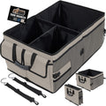 Large Capacity Trunk Organizer Beige - Collapsible Sturdy Storage