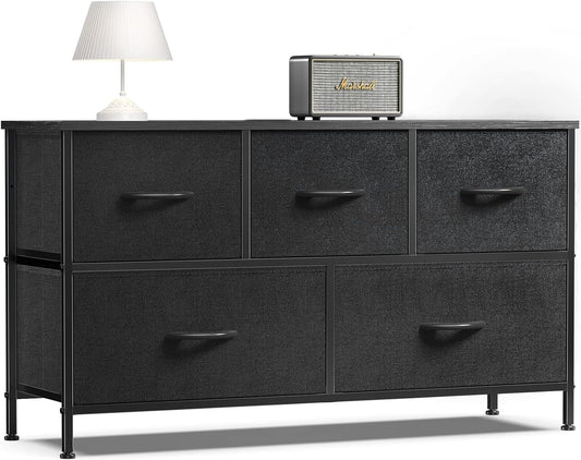 OLIXIS Dresser for Bedroom with 5 Storage Drawers and Organizer