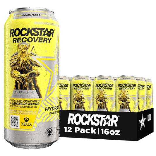 Rockstar Energy Drink 12-Pack, Boosts Recovery