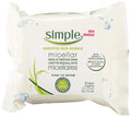 Simple Facial Wipes Micellar 25 Count (Pack of 6) - Gentle Cleansing