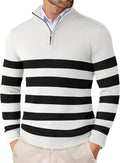 Quarter Zip Pullover Sweater Slim Fit Lightweight Mock Neck COOFANDY