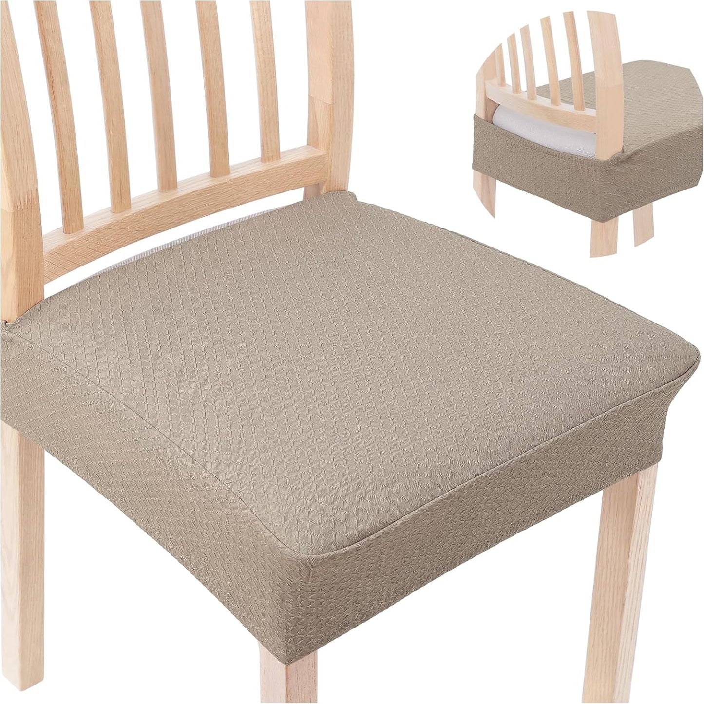 Smiry Stretch Jacquard Seat Covers for Dining Room Chairs Set