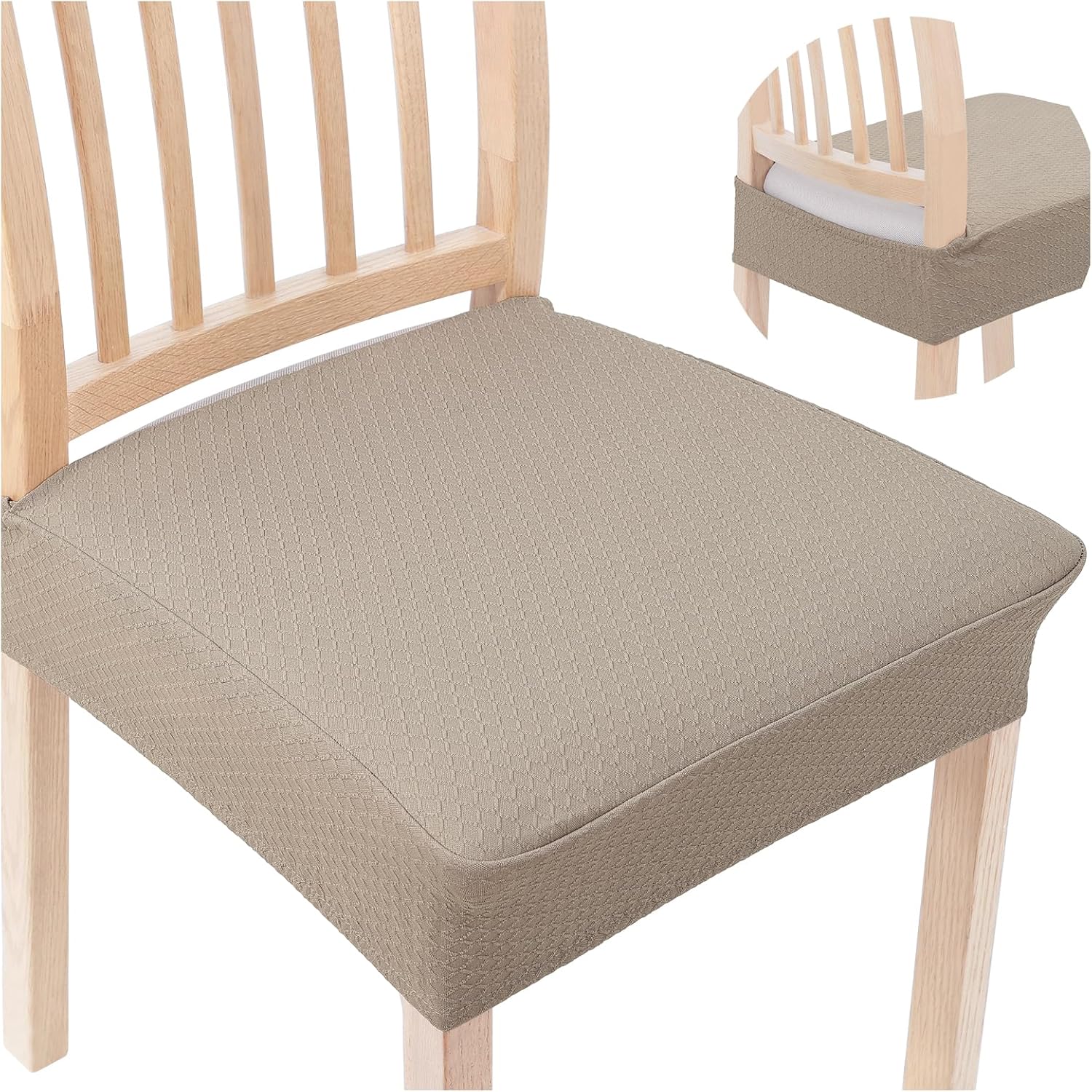 Smiry Stretch Jacquard Seat Covers for Dining Room Chairs Set