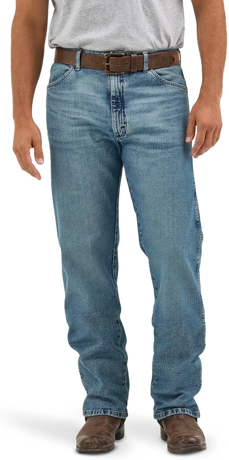 Wrangler Men's Bleach Cowboy Cut Active Flex Jeans for Comfort