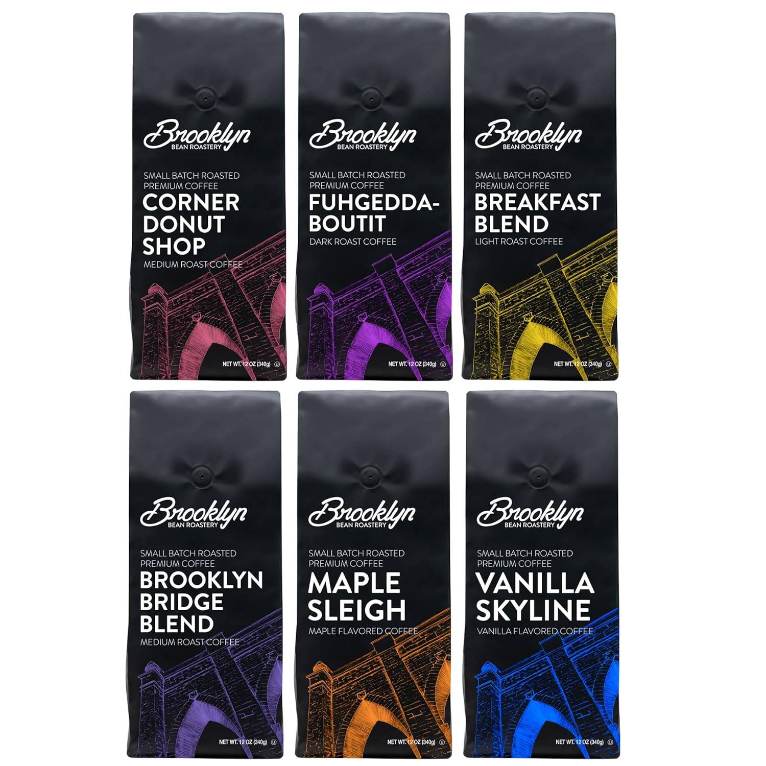 Brooklyn Beans 6-Pack Coffee Sampler Gift Set
