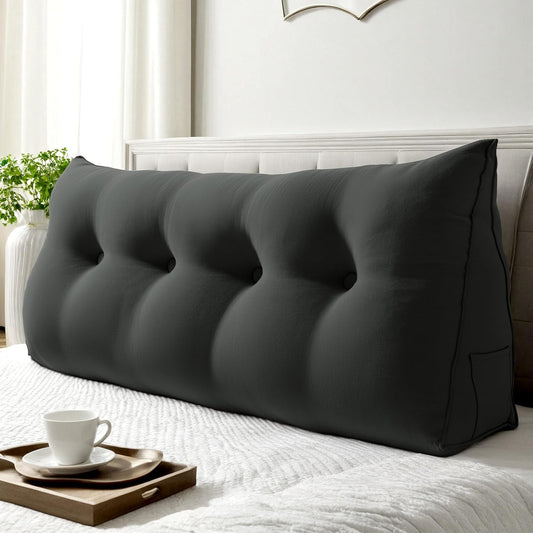 WOWMAX Triangular Headboard Pillow for Full Size Bed Comfort