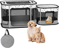 Portable Cat Playpen 8-Rod Reinforced Kitten Playpen - Stable Travel