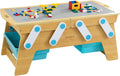 Building Bricks Play N Store Wooden Table - Storage Table for Kids