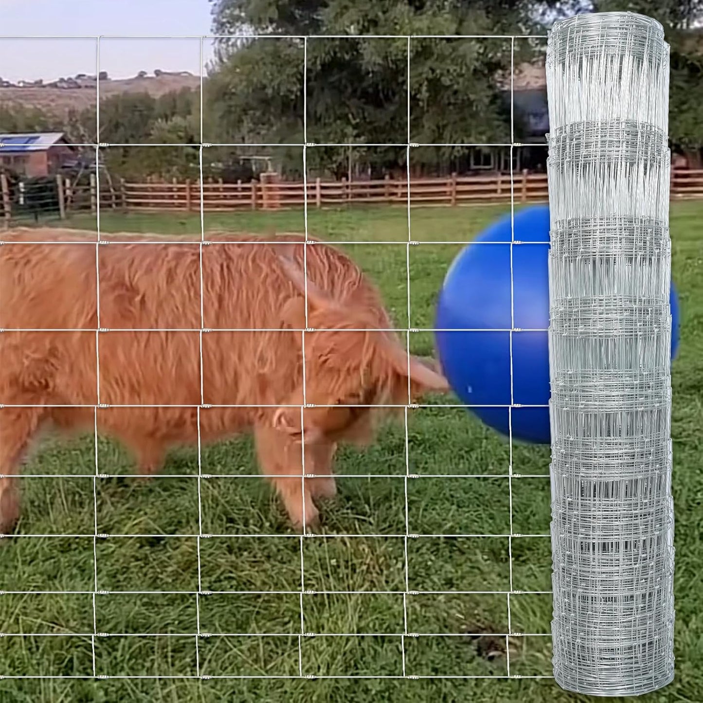 Farm Fence 5ft X 164ft Wire Fence for Goat Cattle Protection