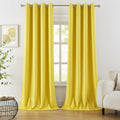 DUALIFE Yellow Blackout Curtains for Bedroom - Thermal Insulated