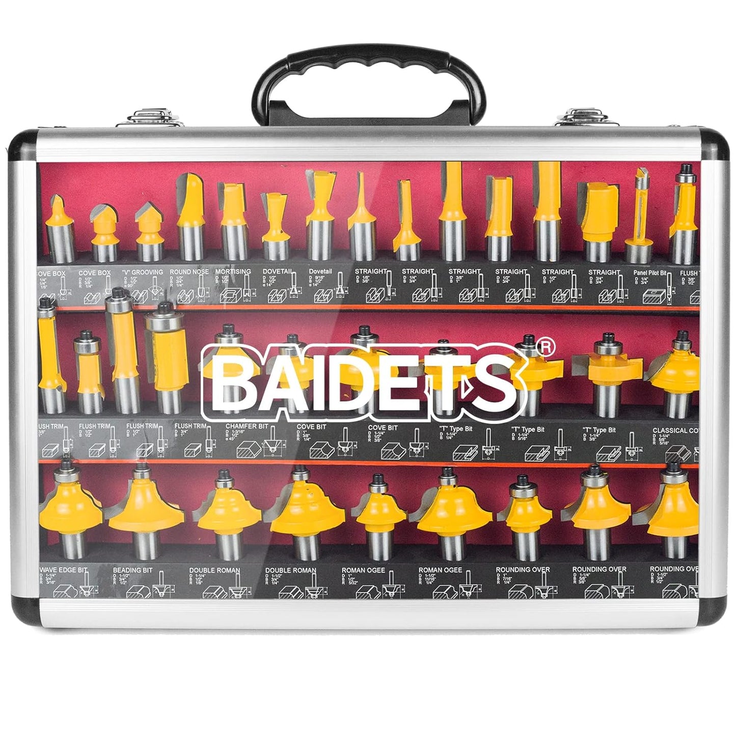 Router Bits Set 1/2 Inch Shank for Professional Woodworking