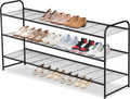 Long 3 Tier Metal Shoe Rack for Closet - Holds 24 Pairs Neatly