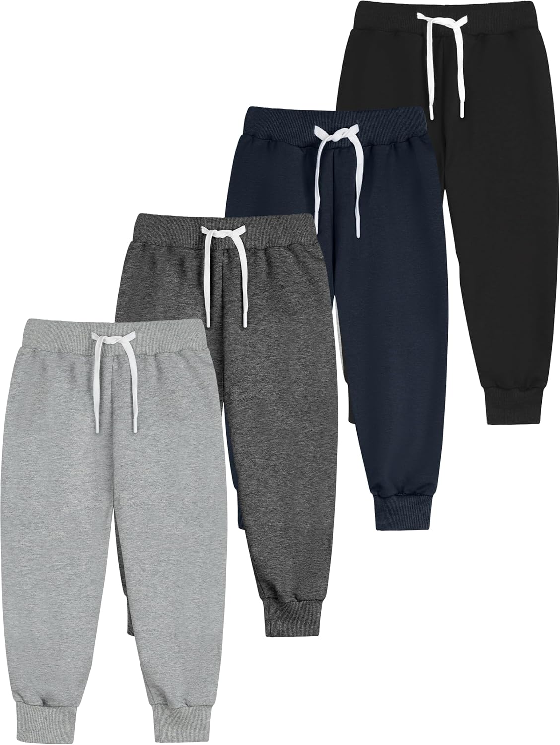 Resinta 4 Pack Toddler Boys Joggers Sweatpants for Active Play