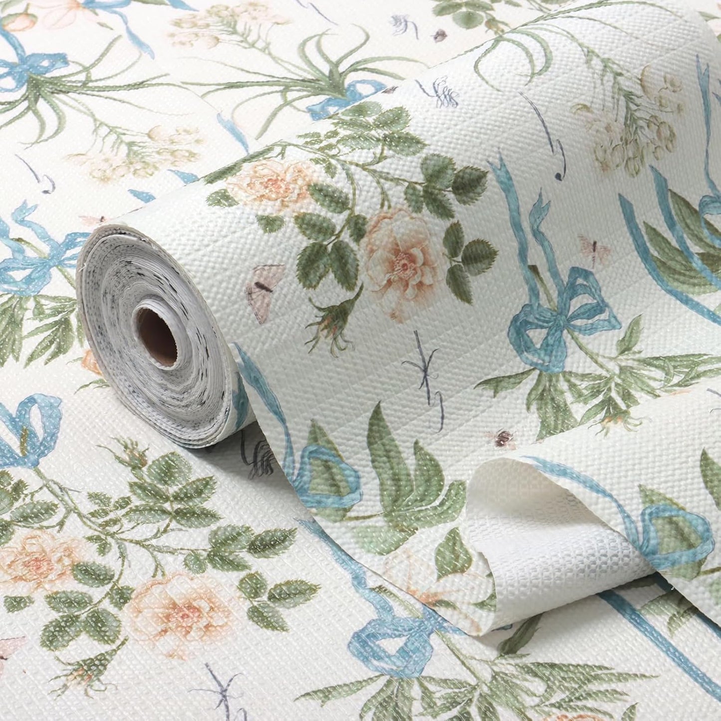 Floral Shelf Liner for Kitchen Cabinets Non-Slip and Waterproof