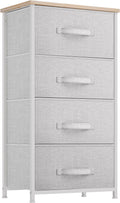 Fabric Storage Tower Dresser with 4 Drawers - Light Grey Organizer