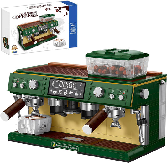 928 Pcs Espresso Double-Head Coffee Maker Brick Set