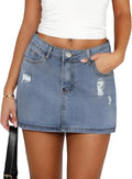 Womens Denim Skirt Casual Mini Jean Skirt for Stylish Summer