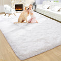 Noahas Large Fluffy Cream White 5x7 Area Rug - Thick Soft Shag