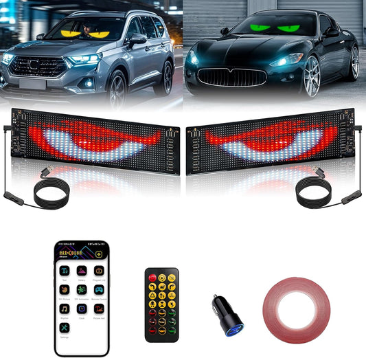 2PCS LED Eyes for Car Windshield - Programmable Devil Eyes Light
