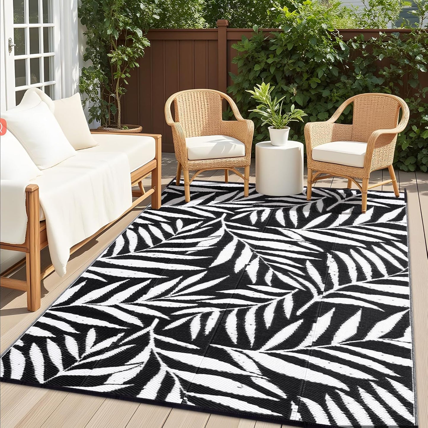 OLANLY Waterproof Outdoor Rug 8x10 ft for Stylish Patios
