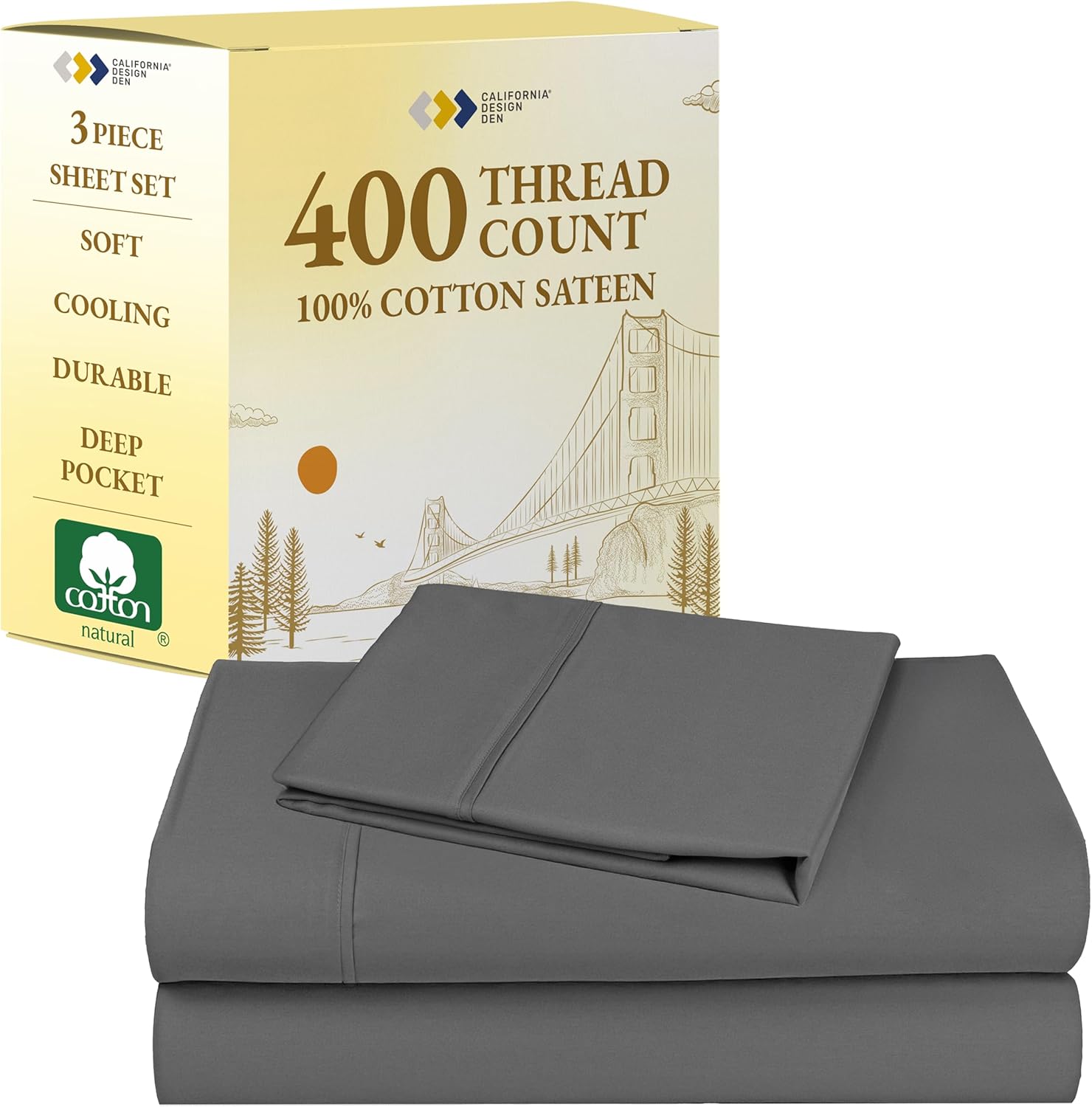 California Design Den Soft Twin Sheets Set for Comfortable Sleep