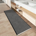 Black & Cream 2 ft x 6 ft Waffle Runner Rug - Super Absorbent Bath Mat