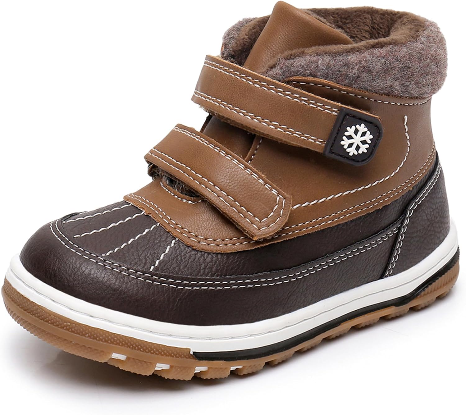Blikcon Boys Girls Boots for Fall Winter with Hook and Loop