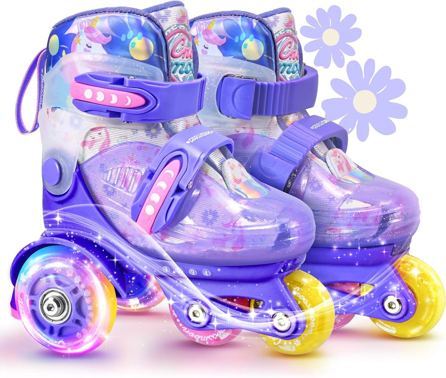 Unicorn Toddler Roller Skates with Light-Up Wheels for Kids