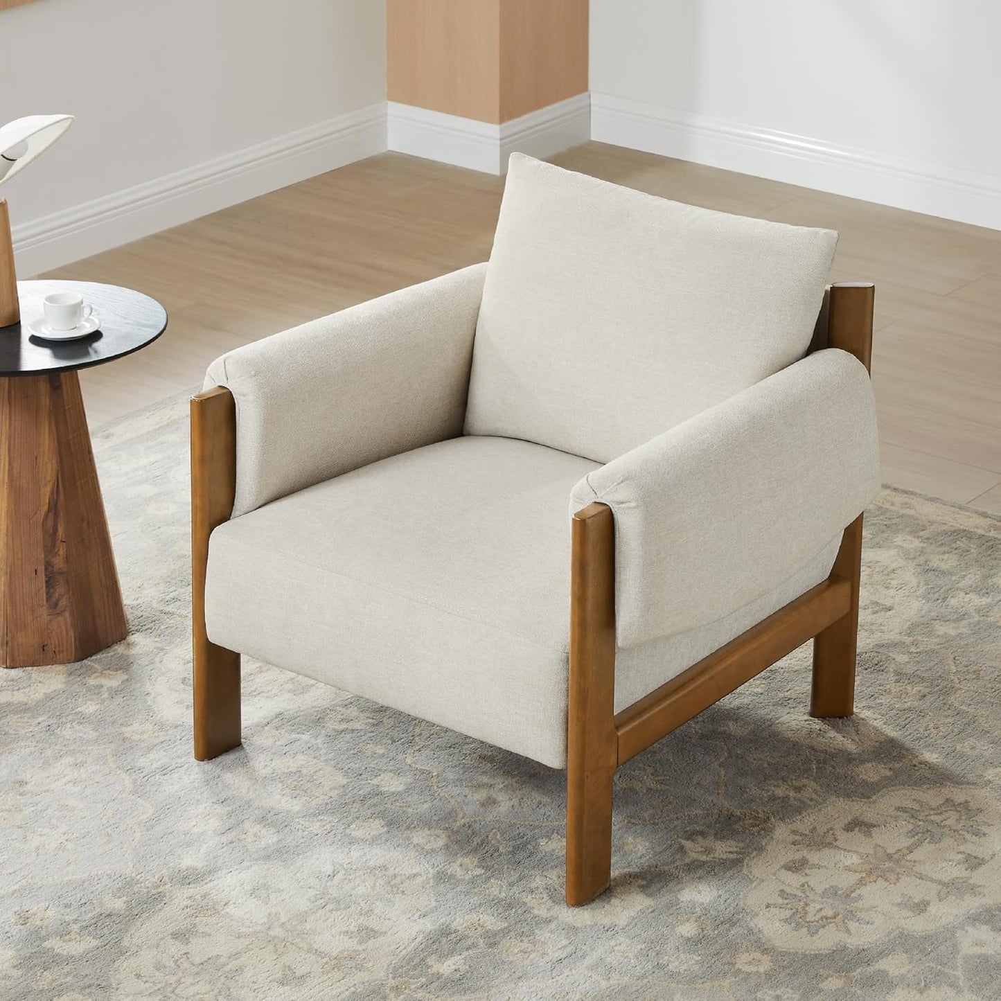 CHITA Mid Century Accent Chair in Linen
