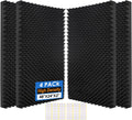 4 Pack 48x24x2 in Acoustic Panels Egg Crate Foam - Noise Dampening
