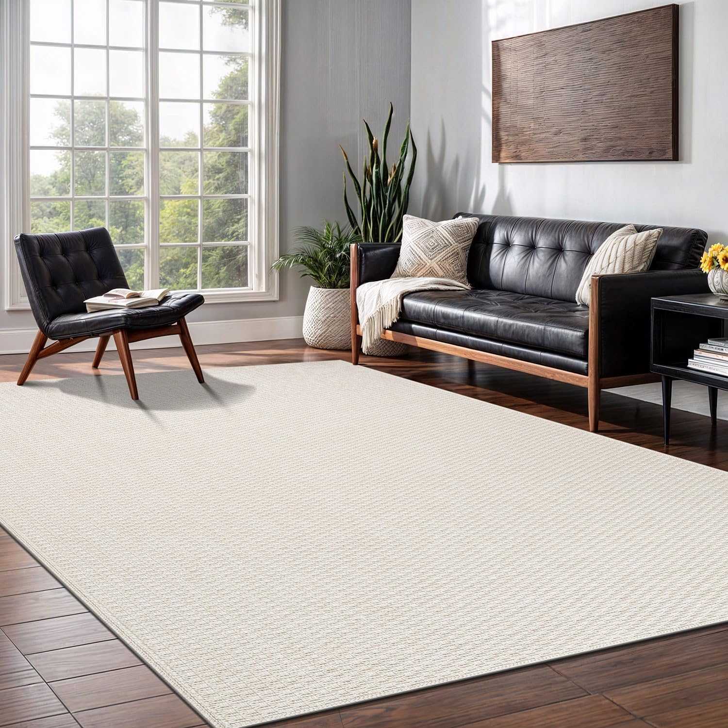 Easy Jute Rug 5x7 Indoor Outdoor Natural Rug for Any Space