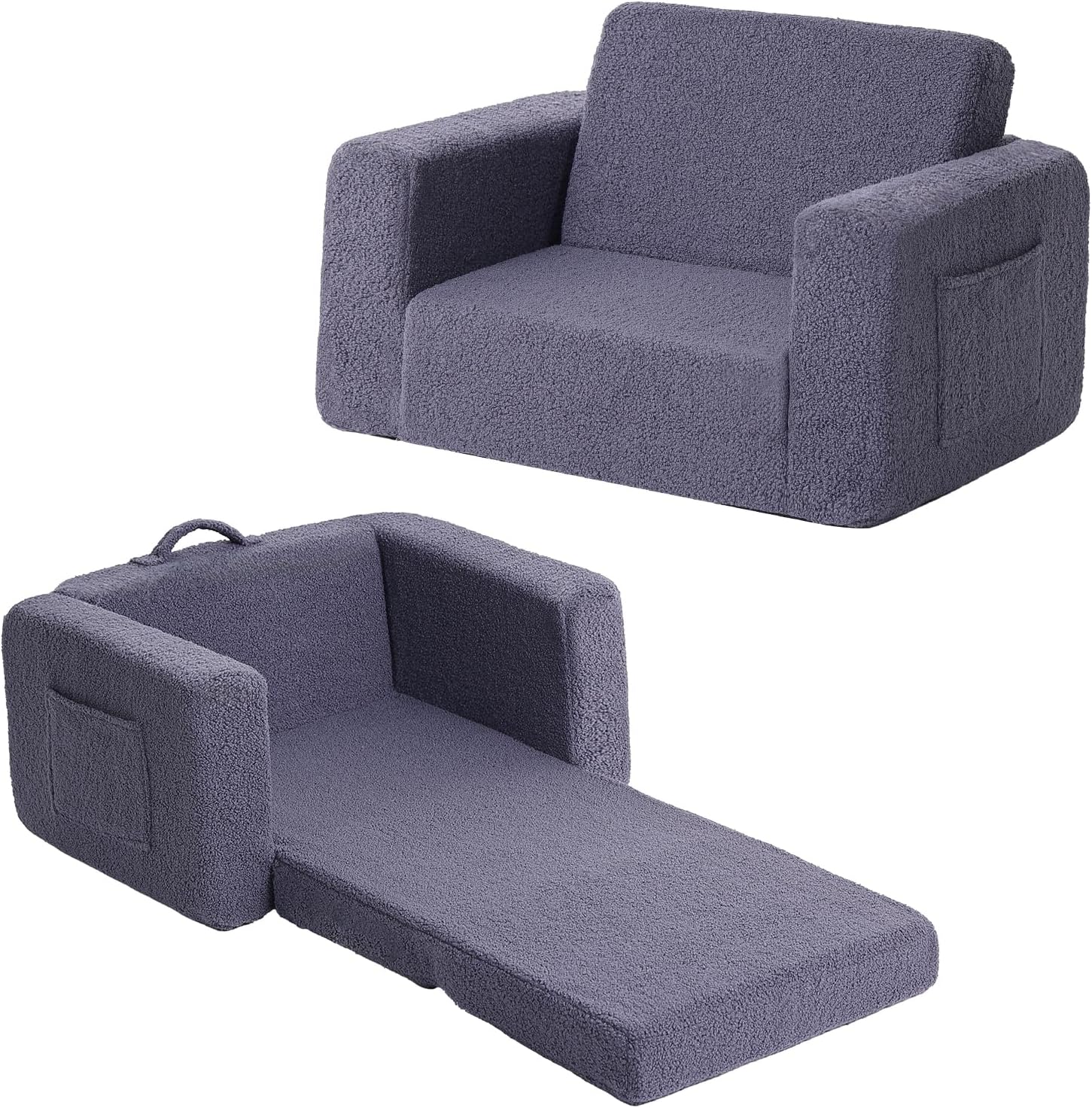 Tiita Kids Sofa 2-in-1 Convertible Children Couch for Playtime