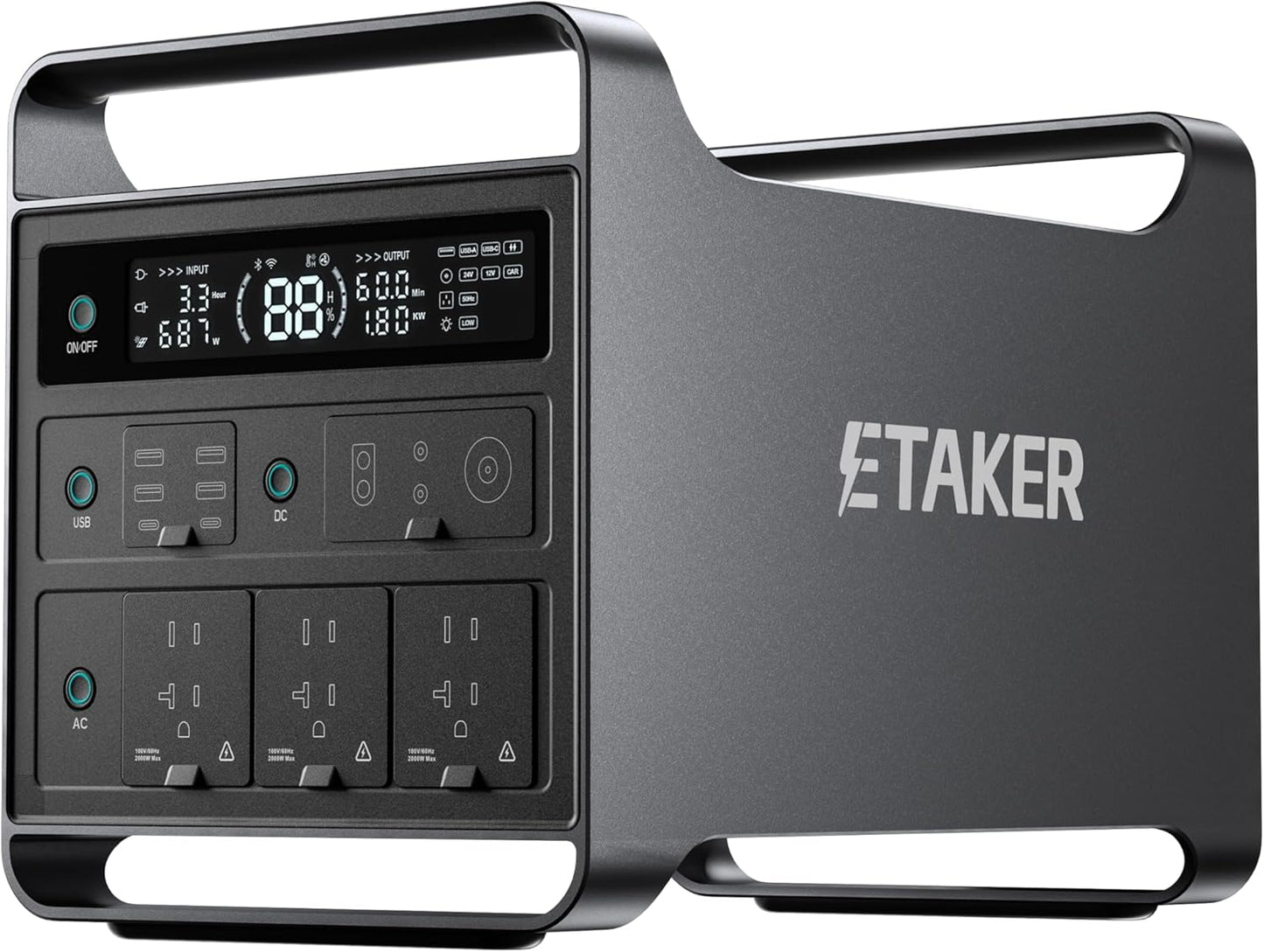 ETAKER M2000 Portable Power Station: 2008Wh Capacity, Ultimate Versatility!