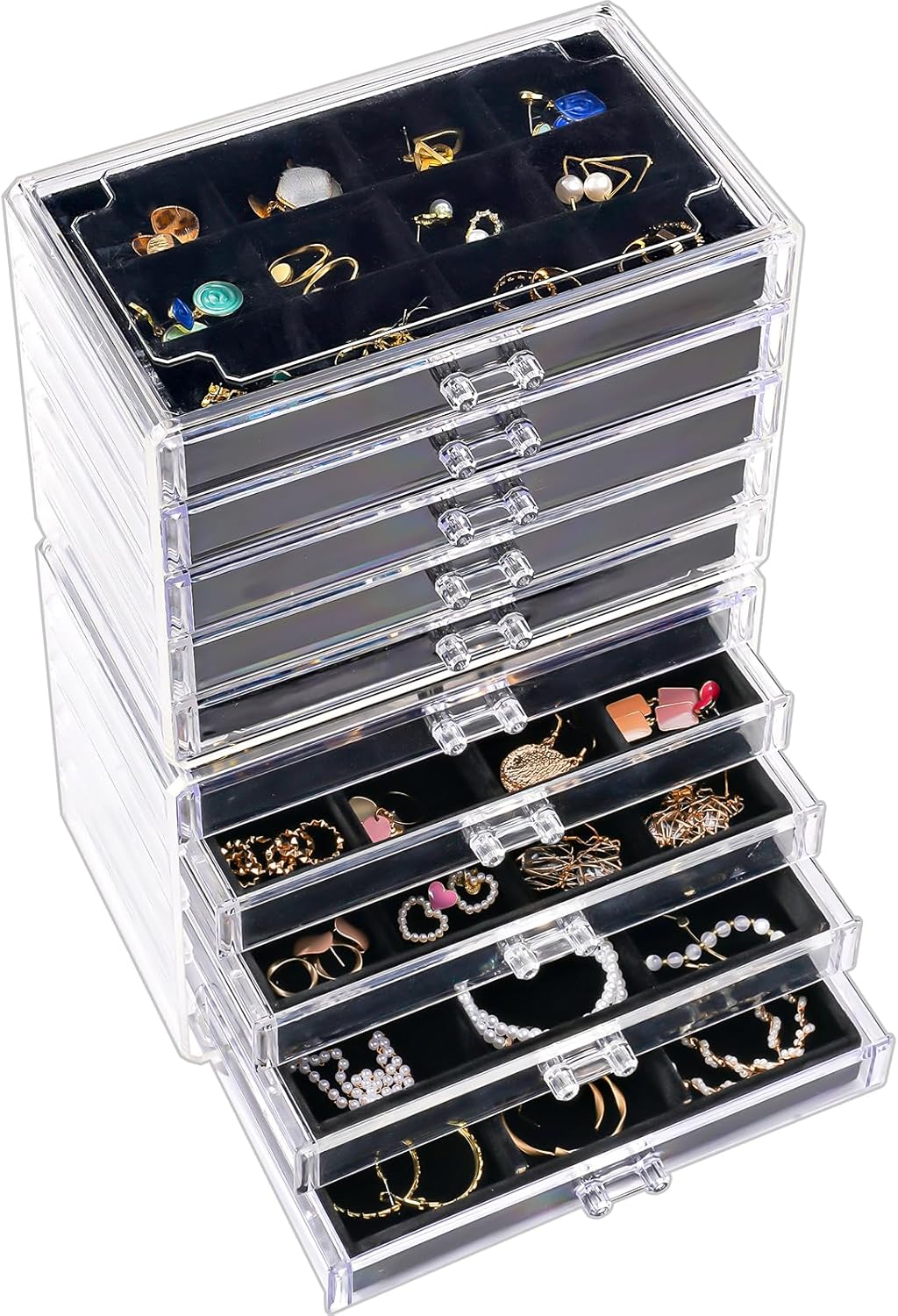 ProCase Earring Holder Organizer Jewelry Box with 10 Drawers