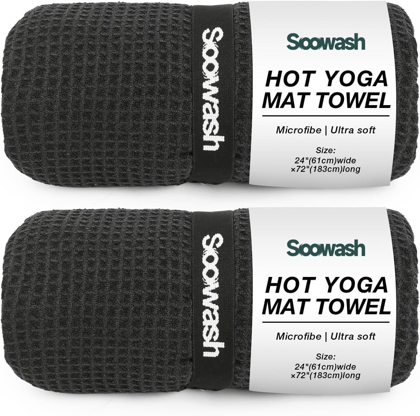 2 Pack Hot Yoga Towel for Non-Slip Grip and Quick Drying