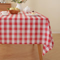 Gingham Tablecloth Rectangle Red and White 60 x 106 in - Farmhouse