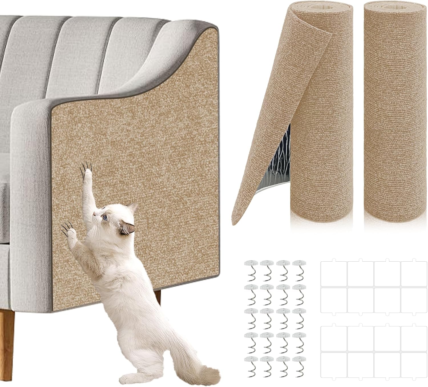 2 Pcs Cat Scratch Mat for Furniture Protection and DIY Use