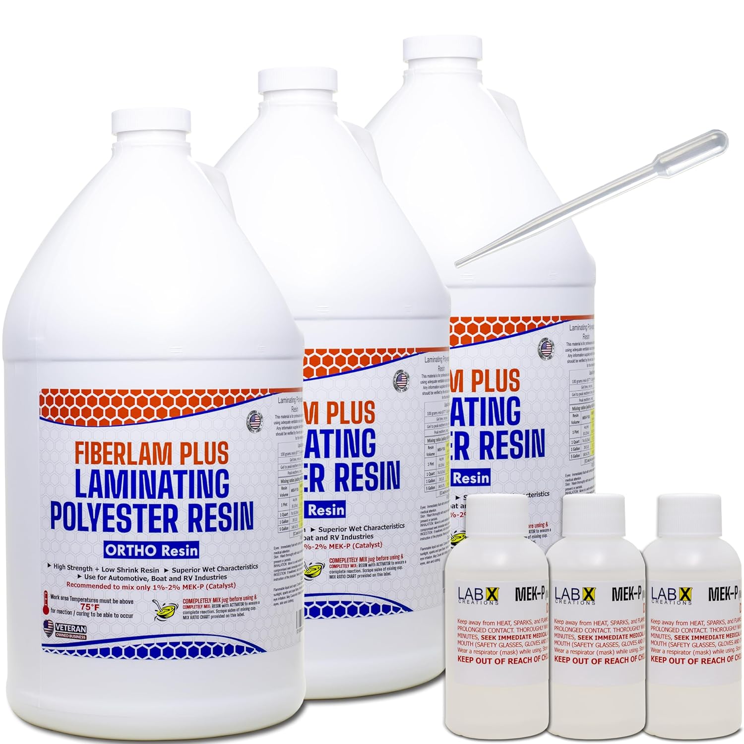 FIBERLAM Plus Polyester Resin for Fiberglass Laminating Projects