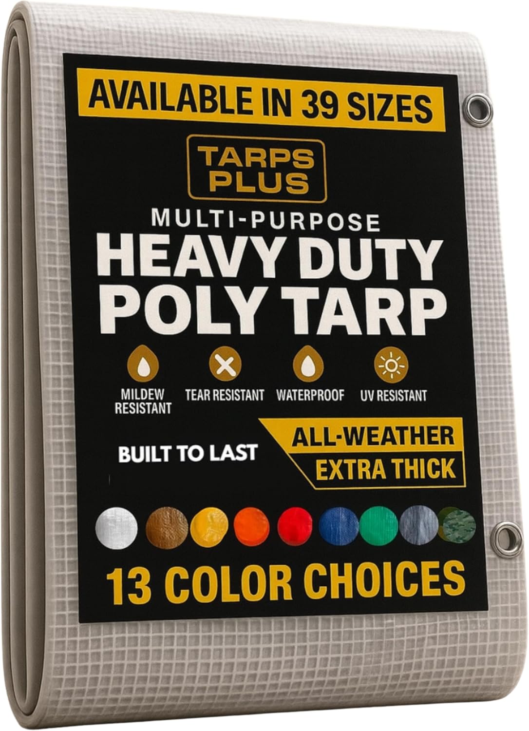 Poly Tarps Clear Tarp 12 Mil Heavy-Duty Waterproof Cover