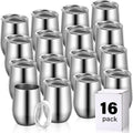 16 Pack Stainless Steel Wine Tumblers 12 oz Insulated Vacuum